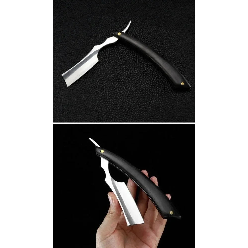 WOOD HANDLE BARBER STRAIGHT CUT THROAT SALON SHAVING RAZOR